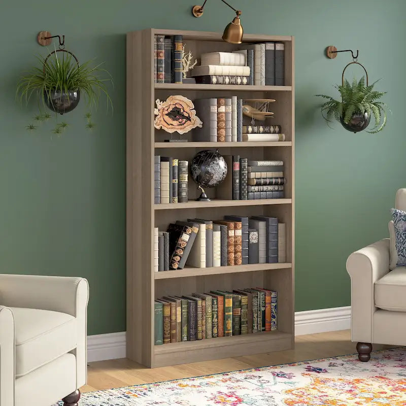 Libreria alta a 5 ripiani con ripiani regolabili - 183 cm H