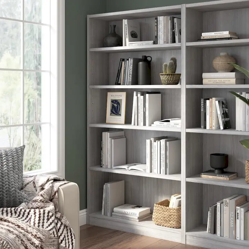 Libreria alta a 5 ripiani con ripiani regolabili - 183 cm H