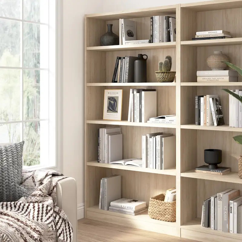 Libreria alta a 5 ripiani con ripiani regolabili - 183 cm H