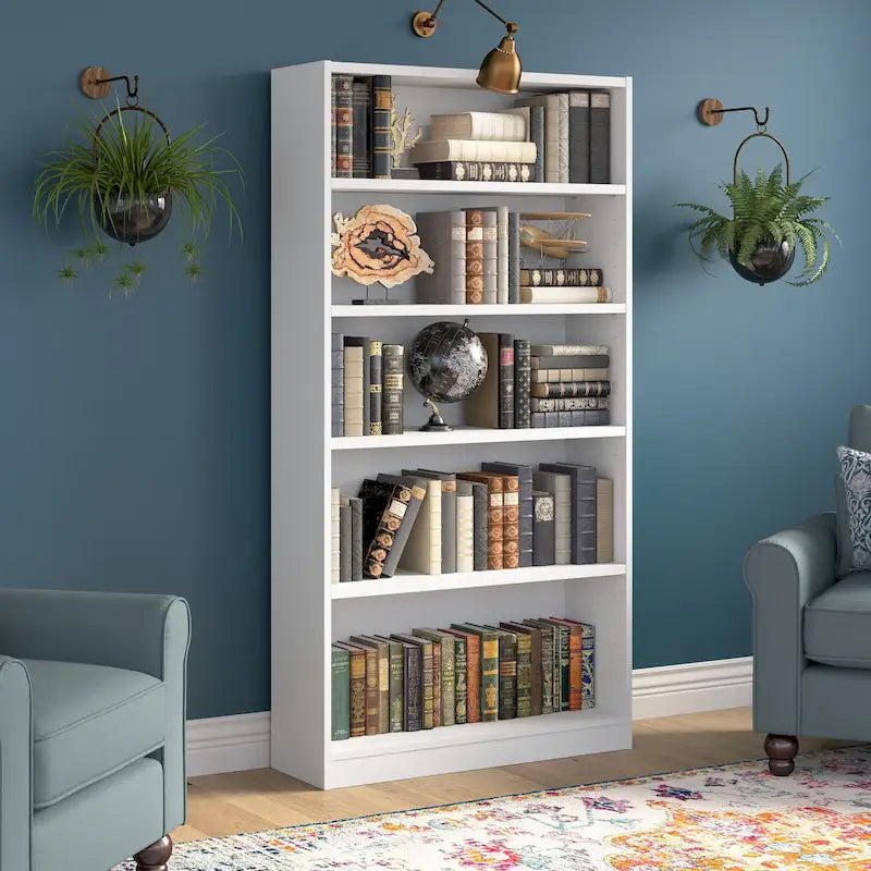 Libreria alta a 5 ripiani con ripiani regolabili - 183 cm H