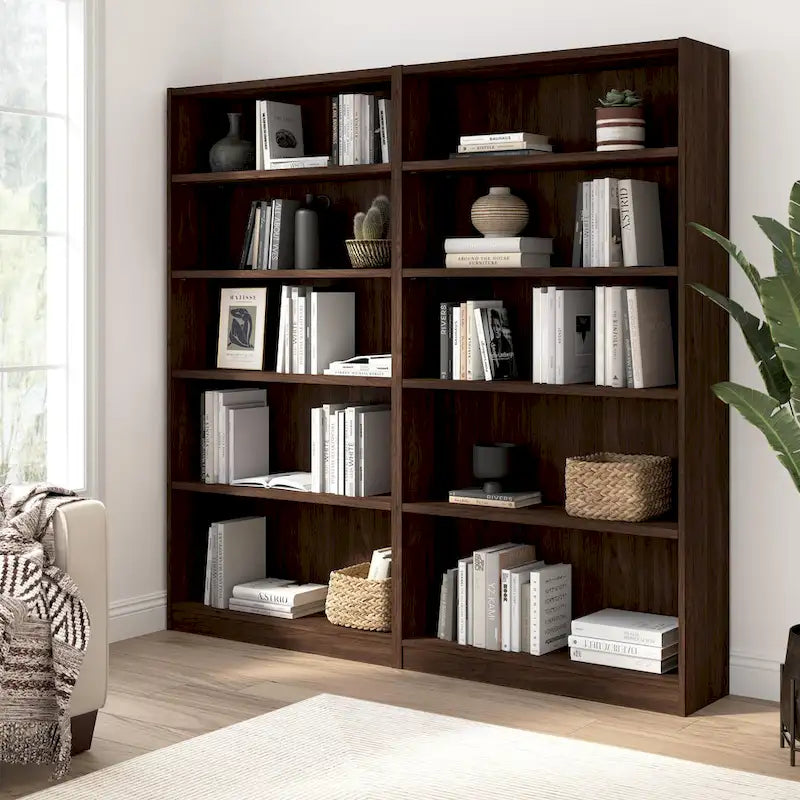 Libreria alta a 5 ripiani con ripiani regolabili - 183 cm H
