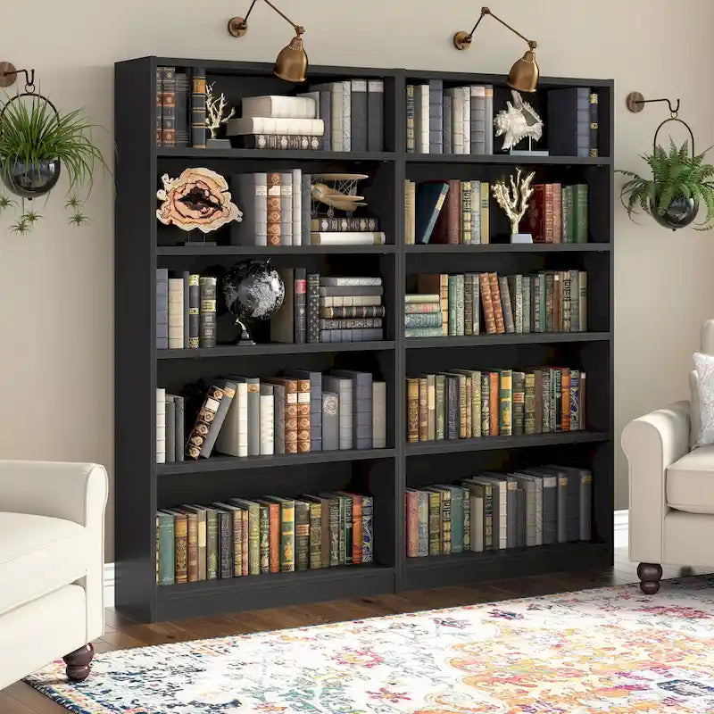 Libreria alta a 5 ripiani con ripiani regolabili - 183 cm H