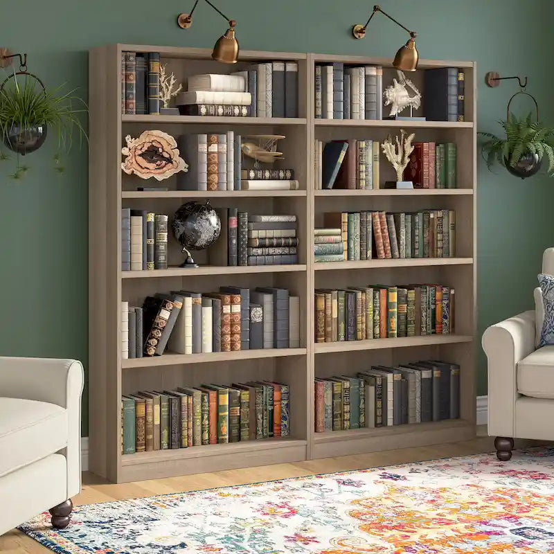 Libreria alta a 5 ripiani con ripiani regolabili - 183 cm H