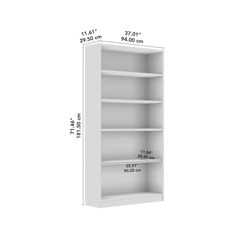 Libreria alta a 5 ripiani con ripiani regolabili - 183 cm H
