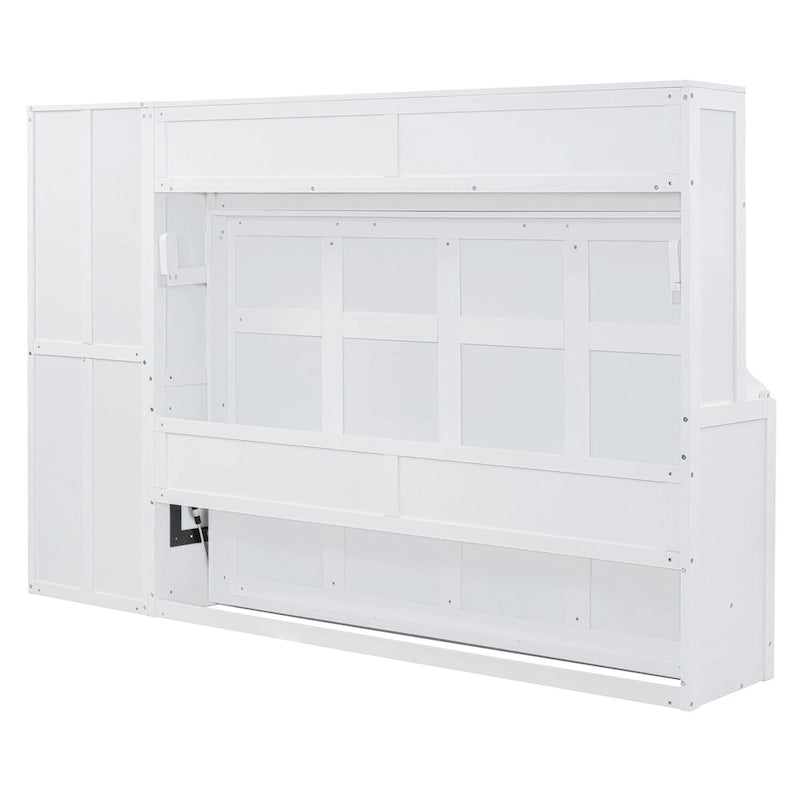 Letto a scomparsa con armadio e cassetti portaoggetti - Matrimoniale francese o Matrimoniale