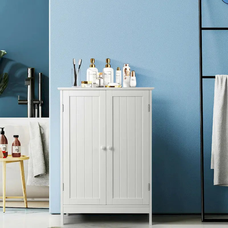Mobiletto bianco con ante a doppio battente per riporre oggetti - Bagno e Cucina