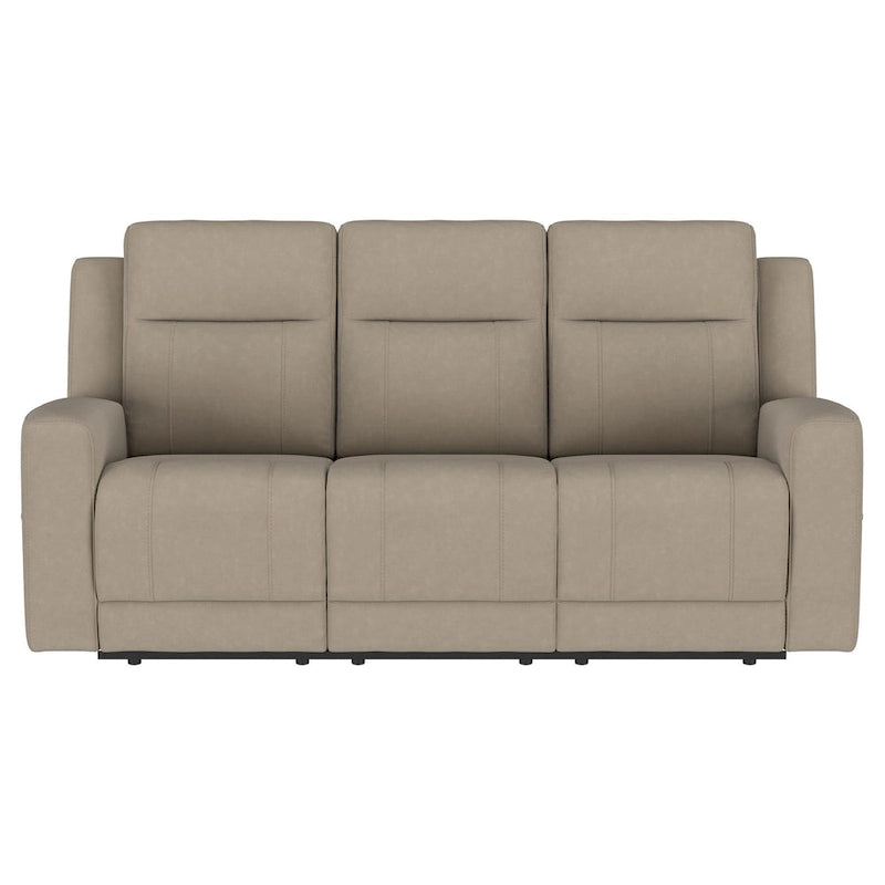 Divano Reclinabile Manuale con Rivestimento in Similpelle - 80W Marrone Tortora