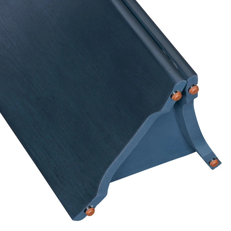 Consolle con piano in finto marmo e base in legno - 53,9L