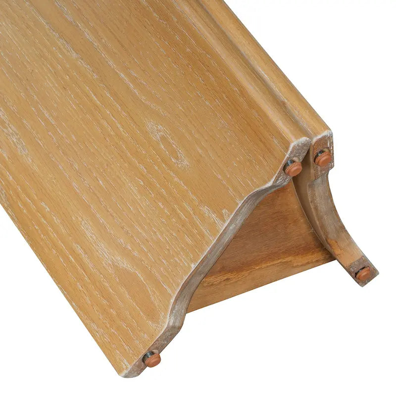 Consolle con piano in finto marmo e base in legno - 53,9L