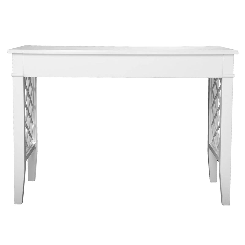 Scrivania bianca con 2 cassetti e gambe a traliccio - 43W