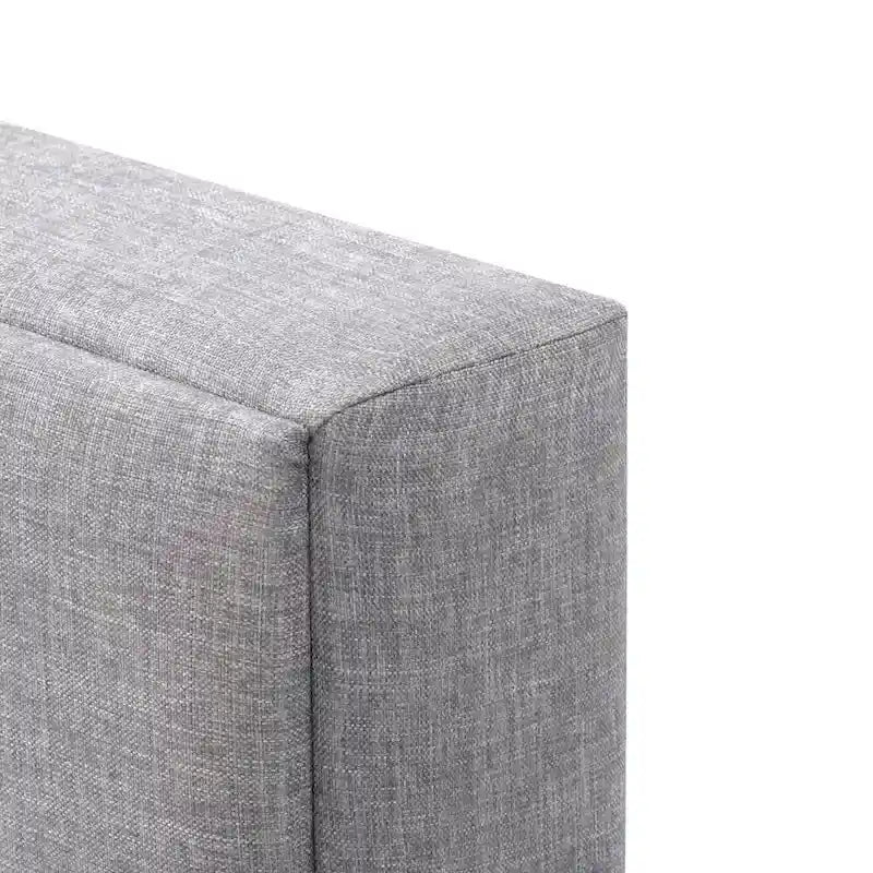 Letto imbottito con pannello grigio scuro - King Size