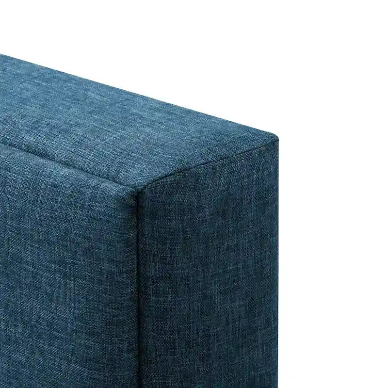 Letto imbottito con pannello grigio scuro - King Size