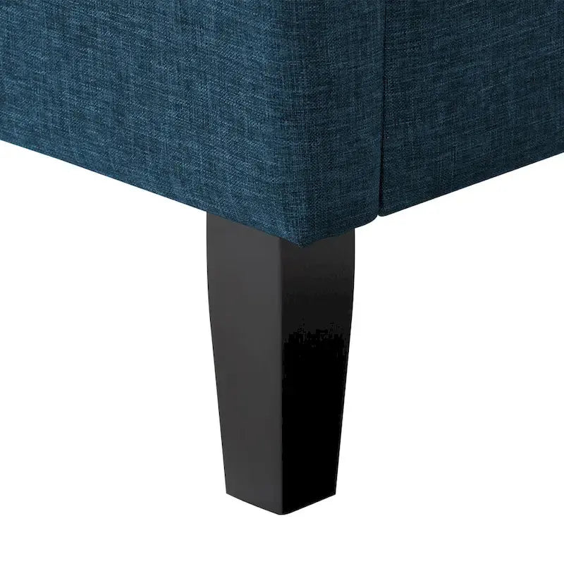 Letto imbottito con pannello grigio scuro - King Size