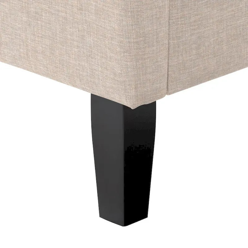 Letto imbottito con pannello grigio scuro - King Size