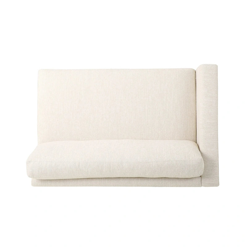 Divano a 4 posti in tessuto contemporaneo con cuscini decorativi e gambe in legno - 101W