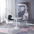 Tavolo da pranzo "White Tulip" da 31,5 pollici in stile scandinavo per 2-4 persone con piano rotondo in MDF, tavolino da caffè per il tempo libero