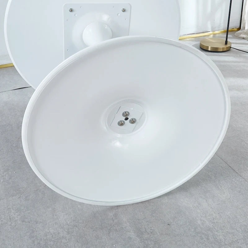 Tavolo da pranzo "White Tulip" da 31,5 pollici in stile scandinavo per 2-4 persone con piano rotondo in MDF, tavolino da caffè per il tempo libero