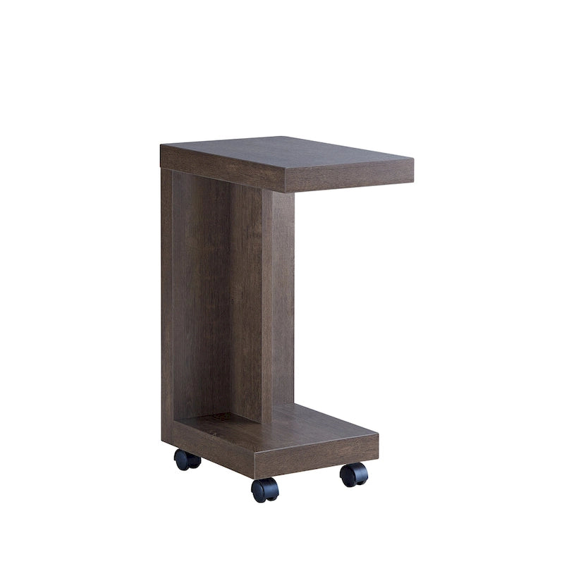 Tavolino laterale mobile moderno con 1 ripiano e ruote bloccabili - 45 cm