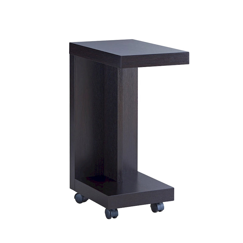 Tavolino laterale mobile moderno con 1 ripiano e ruote bloccabili - 45 cm