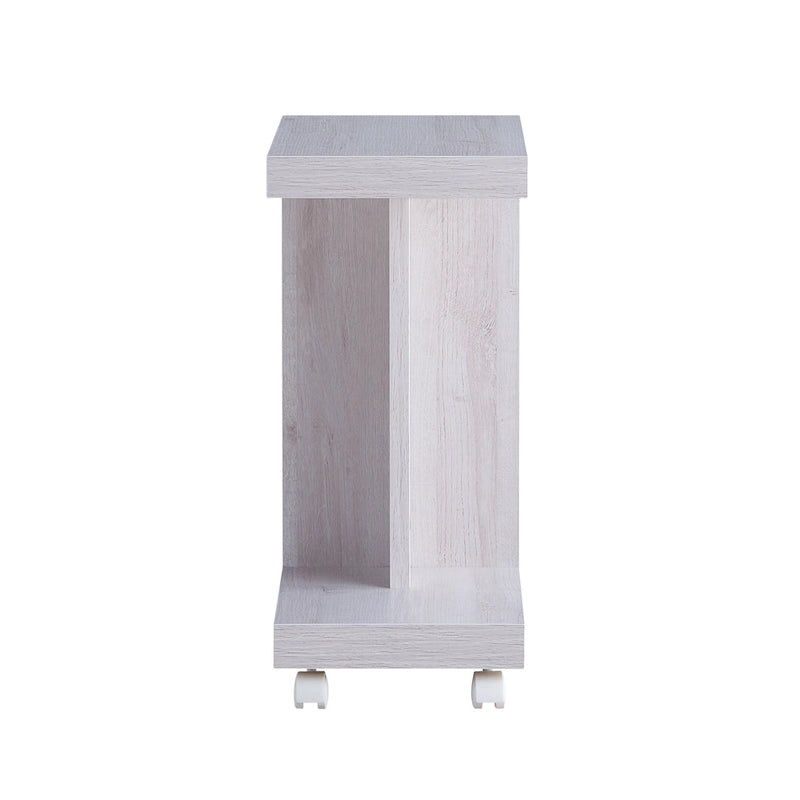 Tavolino laterale mobile moderno con 1 ripiano e ruote bloccabili - 45 cm