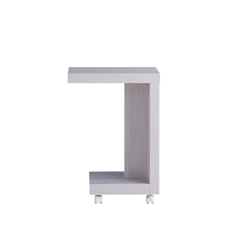 Tavolino laterale mobile moderno con 1 ripiano e ruote bloccabili - 45 cm