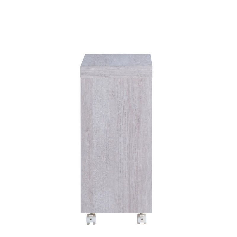 Tavolino laterale mobile moderno con 1 ripiano e ruote bloccabili - 45 cm