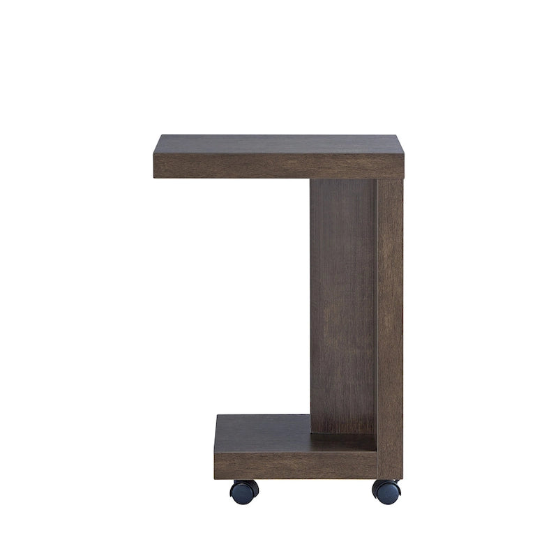 Tavolino laterale mobile moderno con 1 ripiano e ruote bloccabili - 45 cm