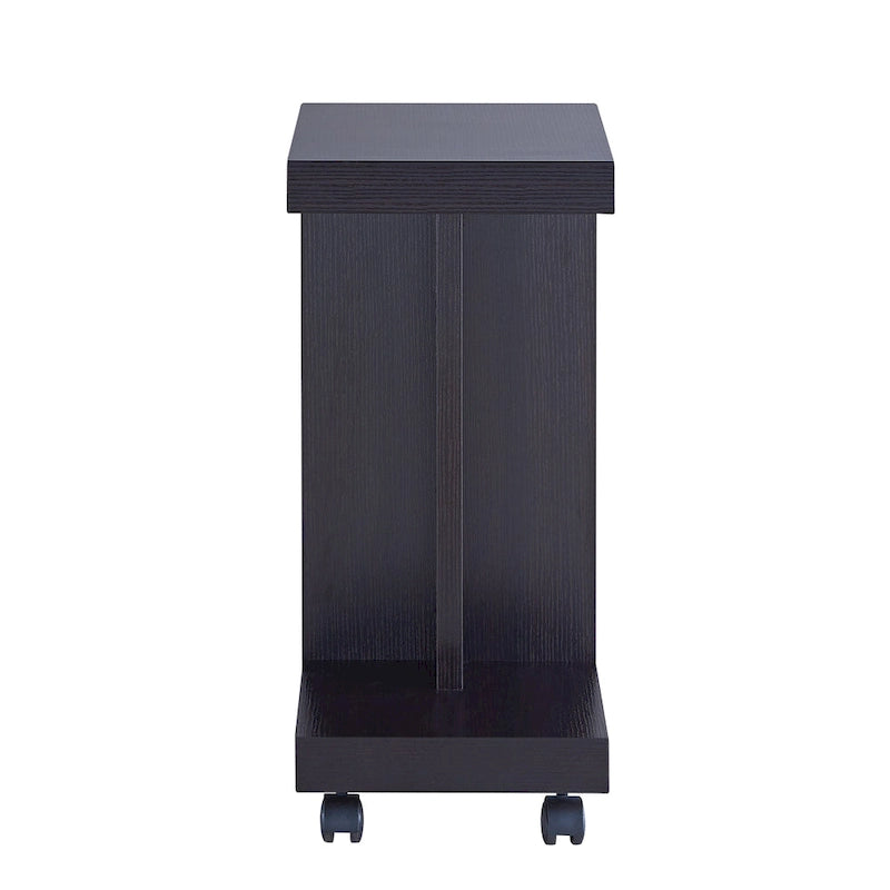 Tavolino laterale mobile moderno con 1 ripiano e ruote bloccabili - 45 cm