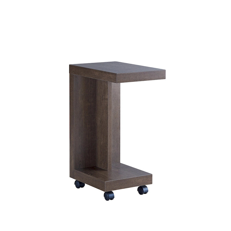 Tavolino laterale mobile moderno con 1 ripiano e ruote bloccabili - 45 cm