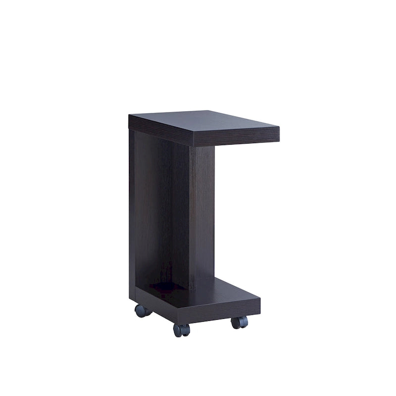 Tavolino laterale mobile moderno con 1 ripiano e ruote bloccabili - 45 cm