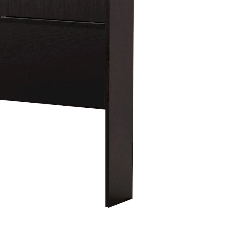 Testata letto libreria singola con 2 ante scorrevoli - Rosso Cacao