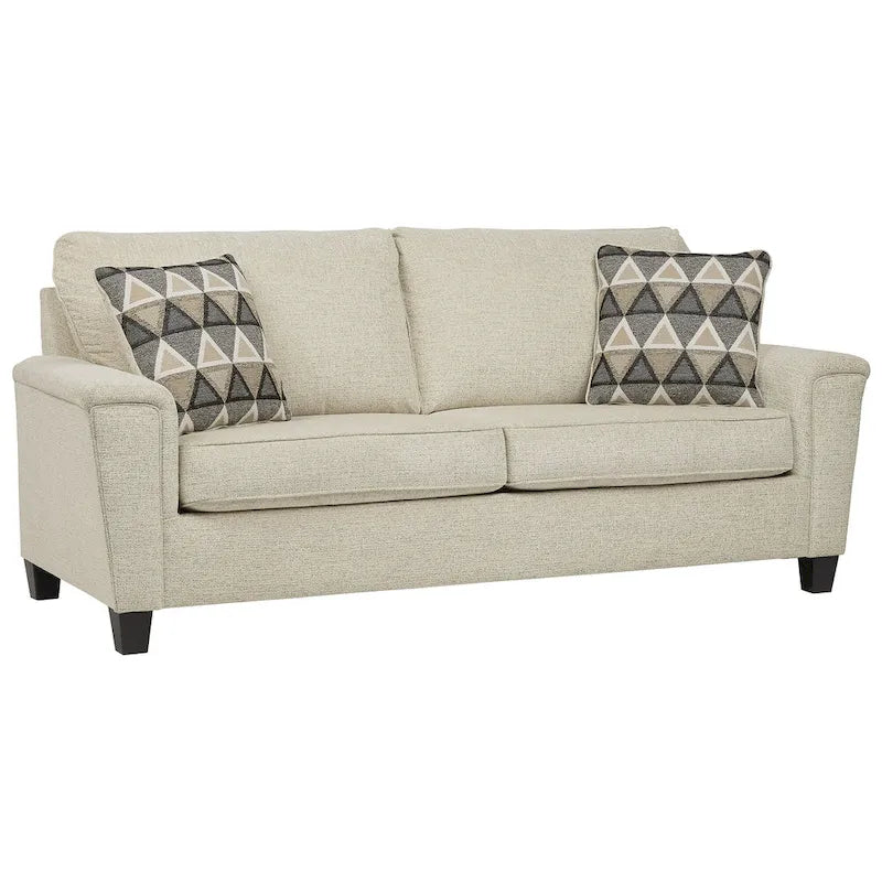 Divano contemporaneo in ciniglia con braccioli dritti - 89W x 38D x 39H