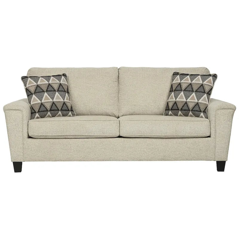 Divano contemporaneo in ciniglia con braccioli dritti - 89W x 38D x 39H
