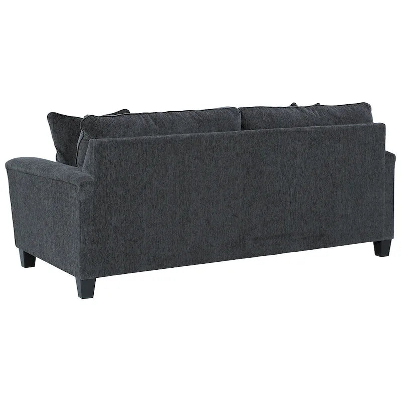 Divano contemporaneo in ciniglia con braccioli dritti - 89W x 38D x 39H