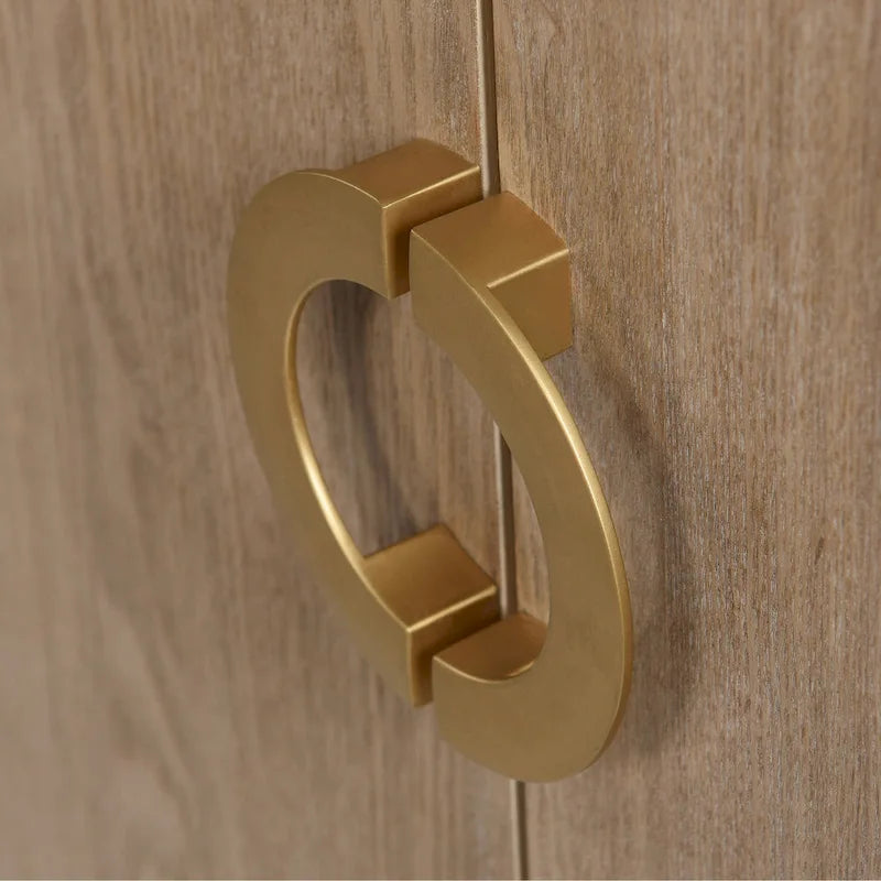 Credenza coloniale con 4 ante e 3 cassetti - Rovere anticato