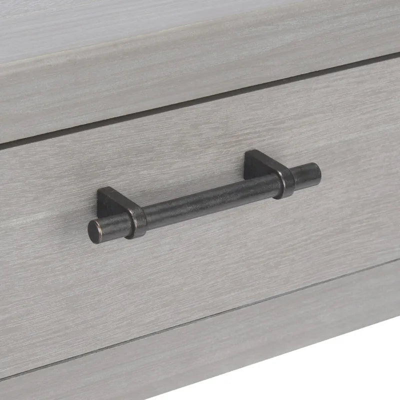 Tavolino d'appoggio con 1 cassetto, ripiano geometrico e gambe tornite - 19L x 16P x 26A