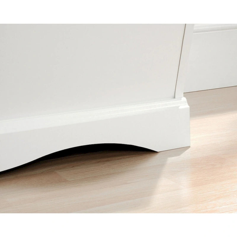 Cassettiera a 3 cassetti per bambini con cesto portaoggetti - Bianco tenue