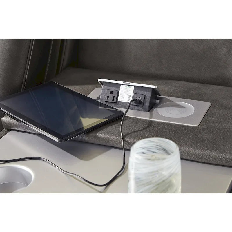 Divano reclinabile elettrico con luci LED e ricarica wireless - 85W