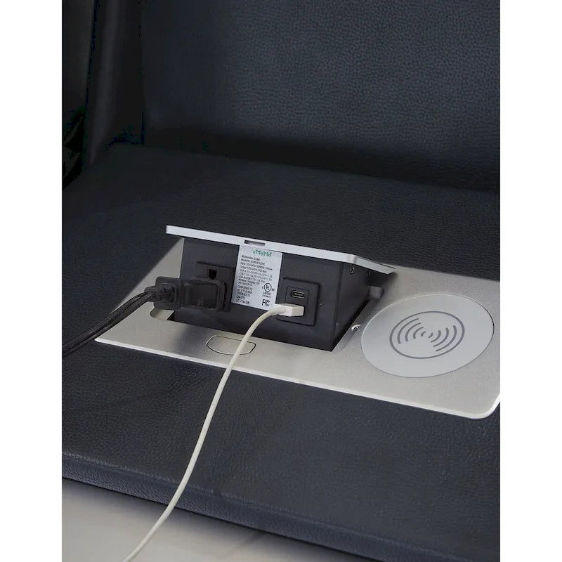Divano reclinabile elettrico con luci LED e ricarica wireless - 85W