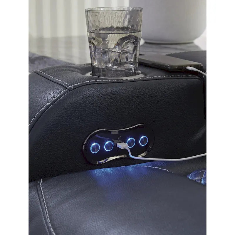 Divano reclinabile elettrico con luci LED e ricarica wireless - 85W