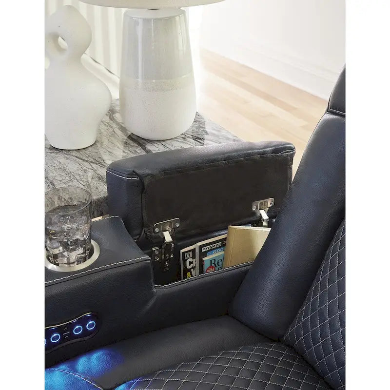 Divano reclinabile elettrico con luci LED e ricarica wireless - 85W
