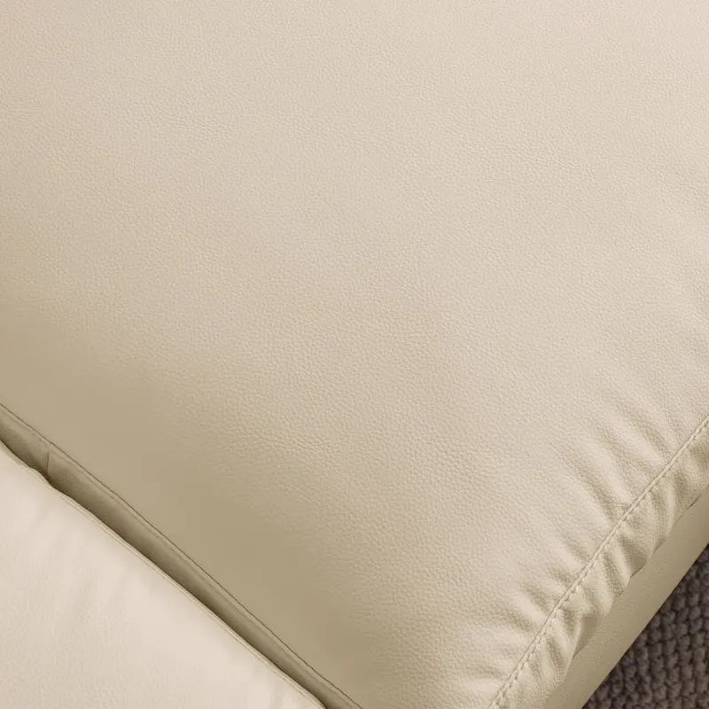 Divano Sezionale a L con Chaise Reversibile - Similpelle Beige